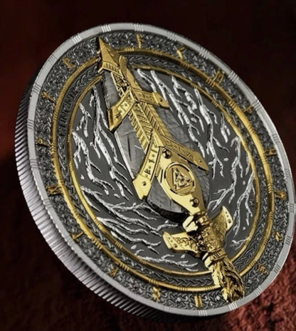 In Stock! 2026 Germania Artefacts: Gungnir 2 oz Silver BU Ultra High Relief