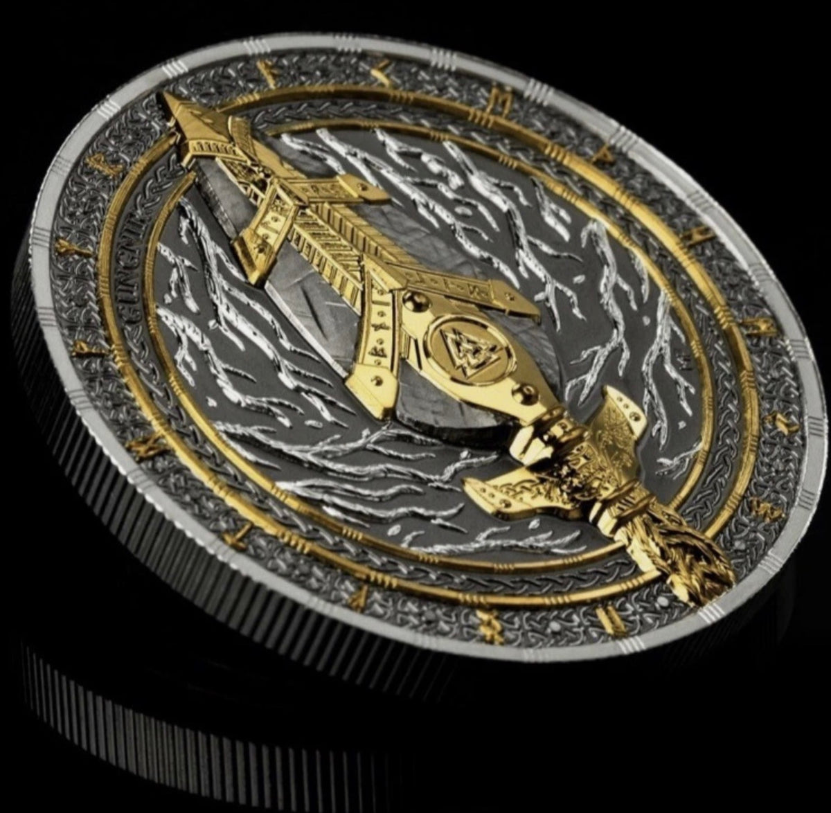 In Stock! 2026 Germania Artefacts: Gungnir 2 oz Silver BU Ultra High Relief