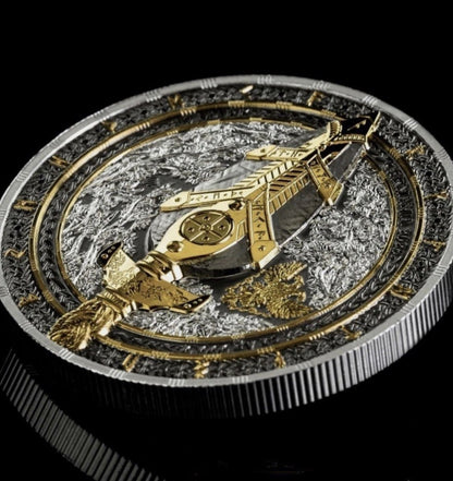 In Stock! 2026 Germania Artefacts: Gungnir 2 oz Silver BU Ultra High Relief