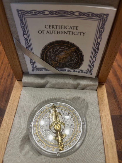 In Stock! 2026 Germania Artefacts: Gungnir 2 oz Silver BU Ultra High Relief