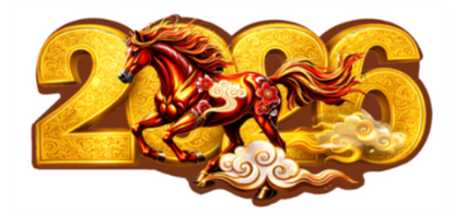 2026 Year of the Horse Colorized Shaped 10 oz Copper Medal
