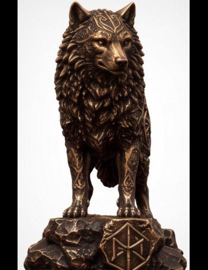 Celtic Wolf 3 oz Copper 50x44mm 3D Statue in Box