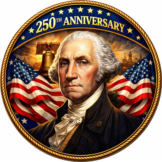 See back! USA 250th Anniversary Commemorative Colorized 1 oz Copper Medal (04/02)