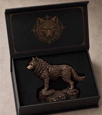 Celtic Wolf 3 oz Copper 50x44mm 3D Statue in Box