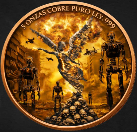 See back! Mexico Libertad Judgement Day 5 oz Copper Medal (03/26)