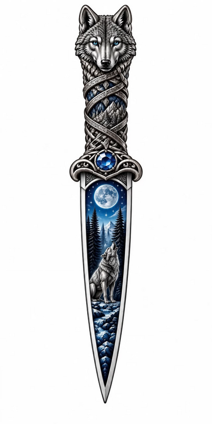 Winter Wolf Dagger 1g .999 Silver