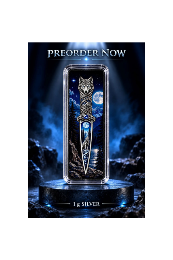 Winter Wolf Dagger 1g .999 Silver