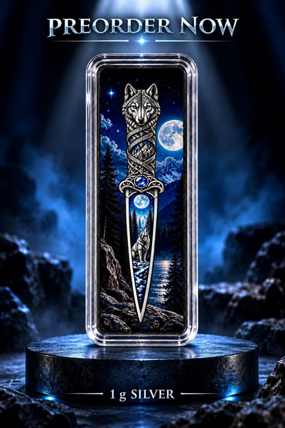 Winter Wolf Dagger 1g .999 Silver