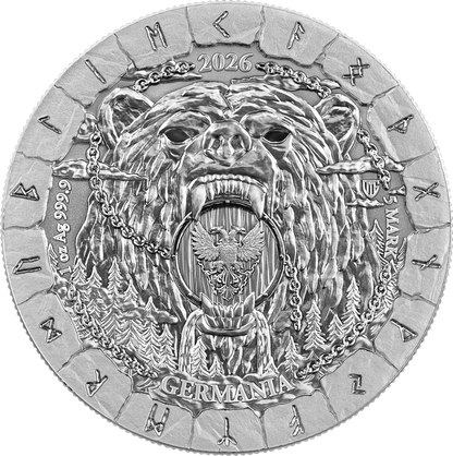 Estimate! 2026 Germania The Bodvar Saga: Loss BU 1 oz Silver Coin (04/03