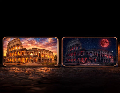 2026 Rome Colosseum Colorized 10oz AVDP Copper in Capsule (4/10)