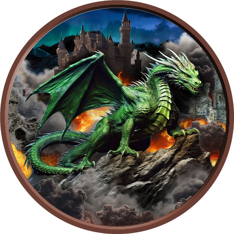 In Stock! 2026 Cameroon Emerald Dragon HR 1 Kilo Copper Coin (03/30)