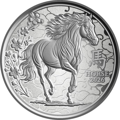 In Stock! 2026 Cameroon Lunar Horse Proof 1/10 oz Silver Coin (03/27)