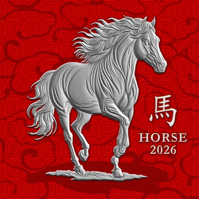 In Stock! 2026 Cameroon Lunar Horse Proof 1/10 oz Silver Coin (03/27)