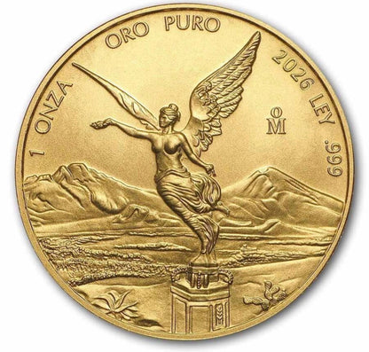 2026 Libertad 1.90 oz Gold 5-Coin BU Set in Flips (Est: Mintage 400)