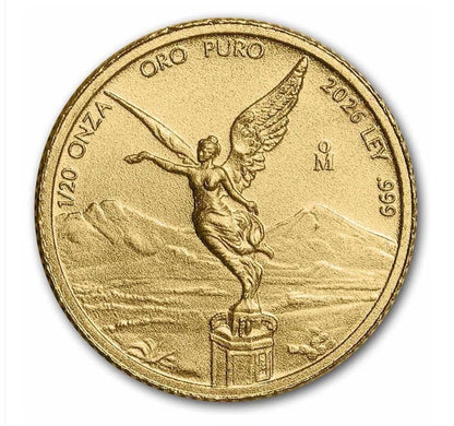 2026 Libertad 1.90 oz Gold 5-Coin BU Set in Flips (Est: Mintage 400)
