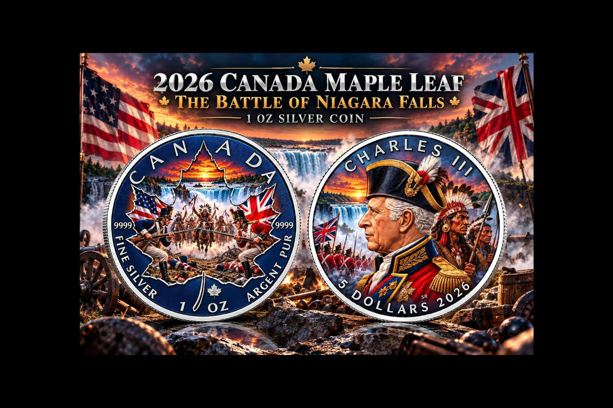 2026 Canada Maple Leaf - The Battle of Niagara Falls 1 oz Silver Coin (199 Mintage)
