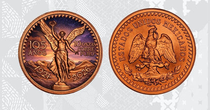 Mexico 50 Pesos 105 Year Anniversary 10 oz Copper Medal (03/30)
