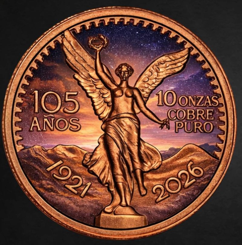 Mexico 50 Pesos 105 Year Anniversary 10 oz Copper Medal (03/30)