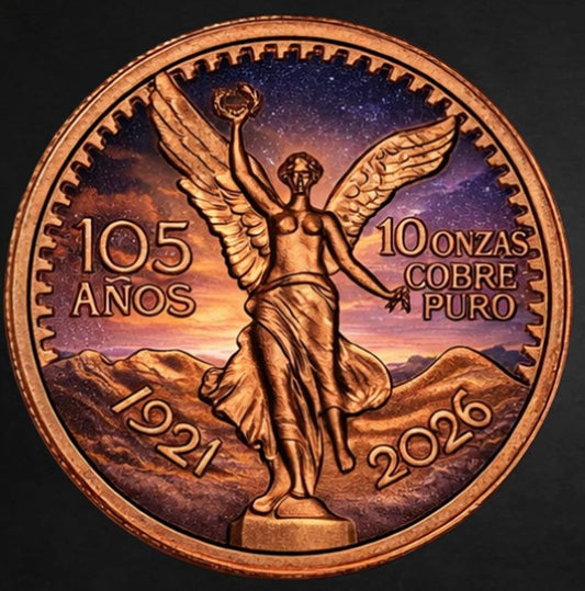 Mexico 50 Pesos 105 Year Anniversary 10 oz Copper Medal (03/30)
