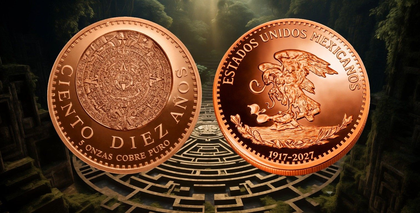 Mexico 20 Pesos 110 Year Anniversary 5 oz Copper Medal (03/30)