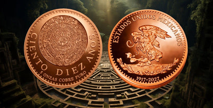 Mexico 20 Pesos 110 Year Anniversary 5 oz Copper Medal (03/30)