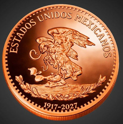 Mexico 20 Pesos 110 Year Anniversary 5 oz Copper Medal (03/30)