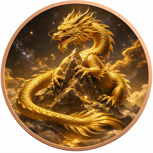 See the Back! 2026 Golden Dragon Colorized 5oz .999 Fine Copper