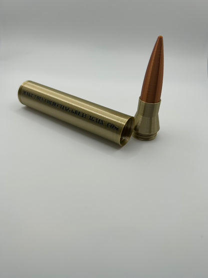 .50 Cal Bullet Rounds holds 90% Dime & 1/10 Gold! In Gold!