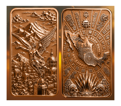 Essence of Mexico Reverse Proof 5 oz Copper Bar (05/04)