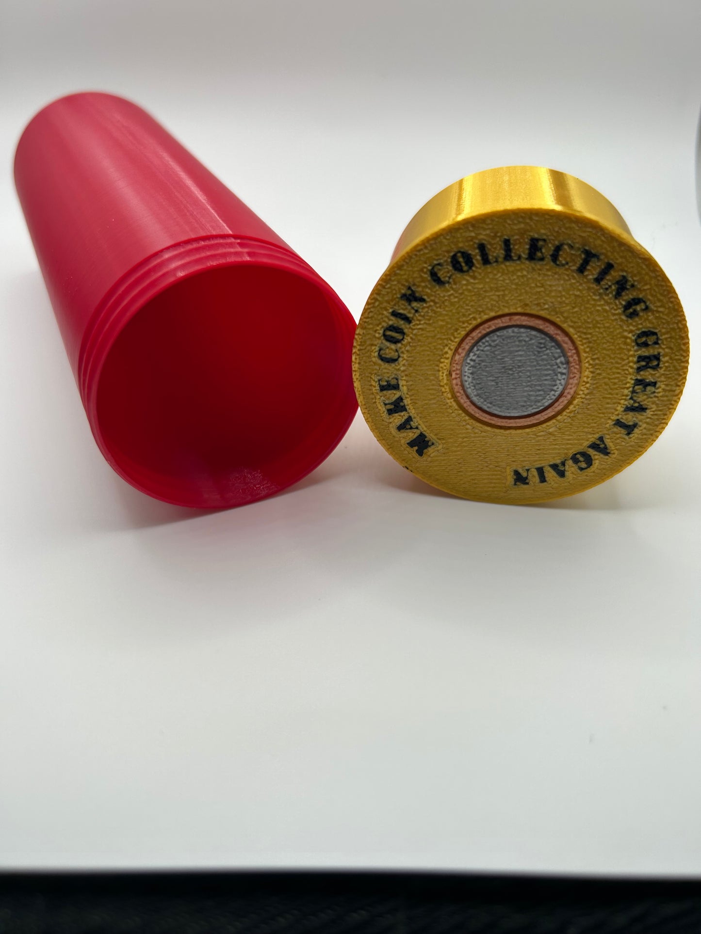 Shotgun Shell L- Holds (20) 1 oz Coins or Rounds in Airtite Capsules! Coin capsule tubes. Coin capsule case.