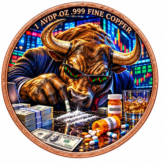 Wall Street Mint Never Sleeps 1 oz Copper Medal (444 Mintage)