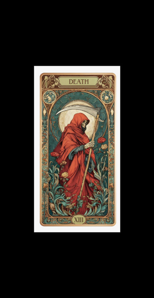 Tarot Card: XIII Death Colorized 10 oz Copper Bar