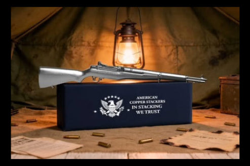 2026 Liberia M1 Garand Shaped Copper Coin Blind Box. In Silver We Trust!
