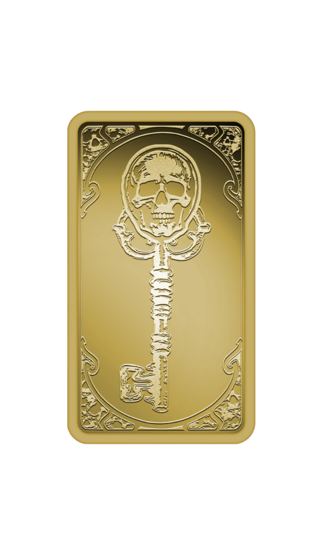 In Stock! 2026 Liberia Skeleton Key 1/200 oz Gold Coin