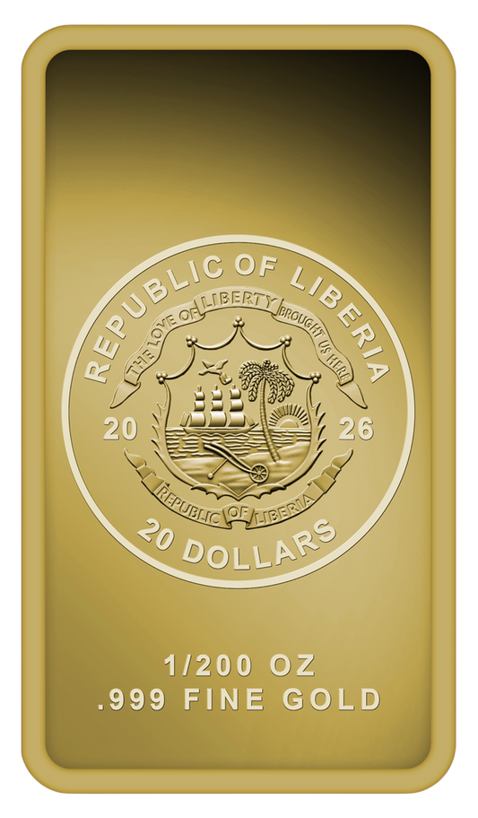 2026 Liberia Skeleton Key 1/200 oz Gold Coin (04/01)