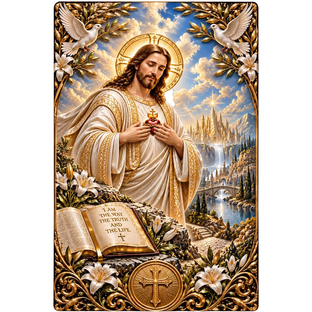 Jesus - Heaven's Dove Colorized 5g Silver Foil