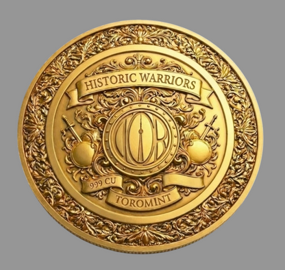 Epic Deal of the Week! Historic Warriors Spartan Army 24k Gilded 5 oz Copper Medal (04/01)