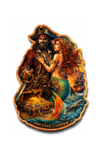 Siren's Treasure Colorized 100g Copper Medal (03/30)
