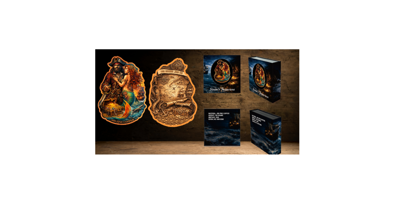 Deal of the week! Siren's Treasure Colorized 100g Copper Medal (03/30)