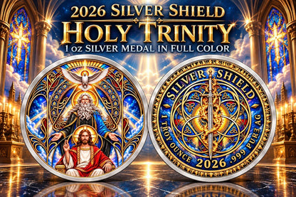 Silver Shield Holy Trinity 1 oz Silver Proof Medal in Box w/COA