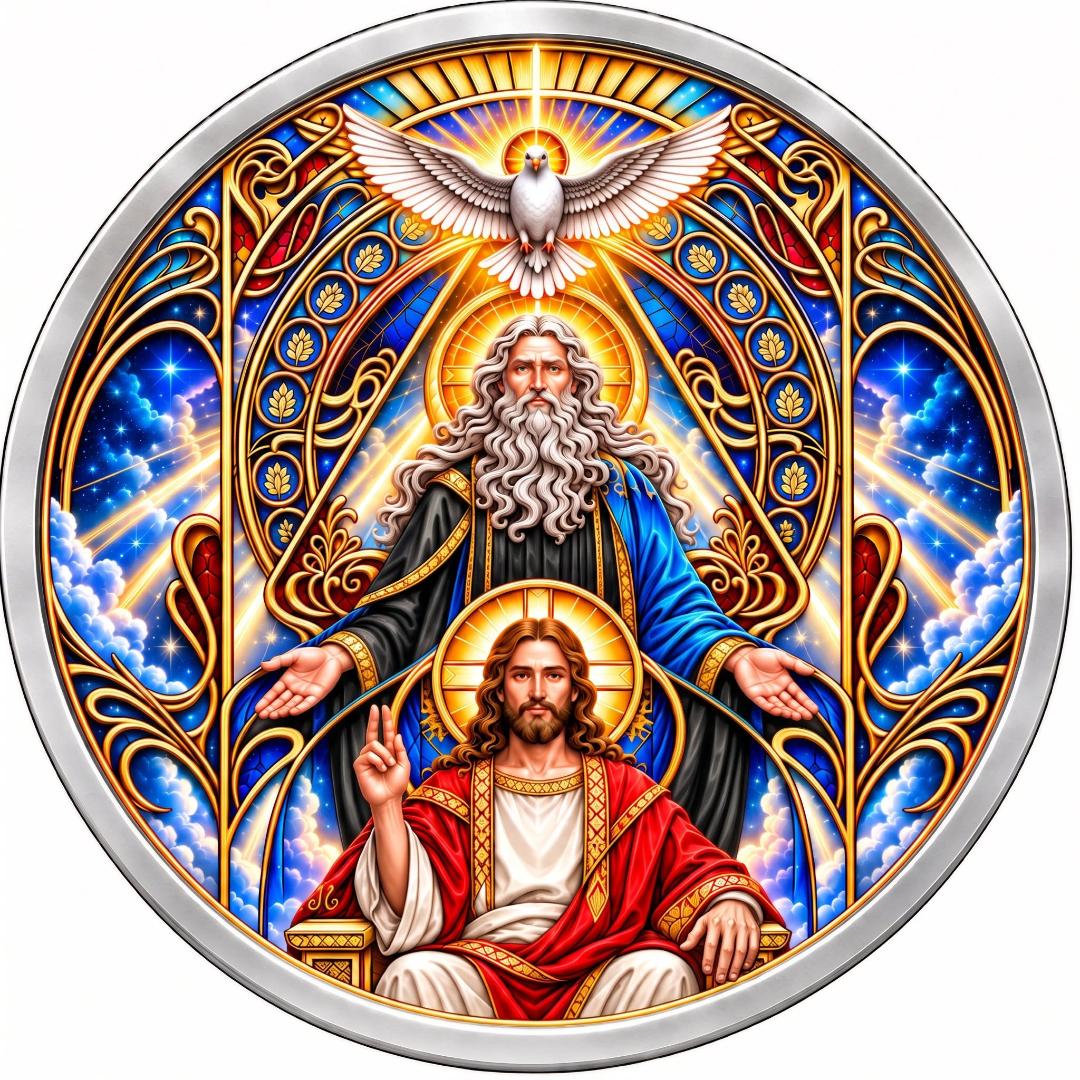 Silver Shield Holy Trinity 1 oz Silver Proof Medal in Box w/COA
