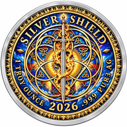 Silver Shield Holy Trinity 1 oz Silver Proof Medal in Box w/COA