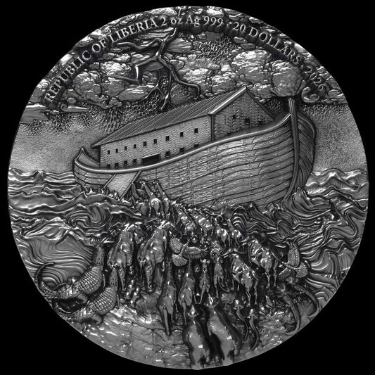 2026 Liberia Noah's Ark Stacker 2 oz Silver Coin Blind Box (03/30)