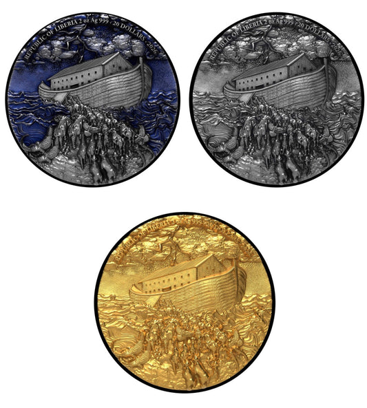 2026 Liberia Noah's Ark Stacker 2 oz Silver Coin Blind Box (03/30)