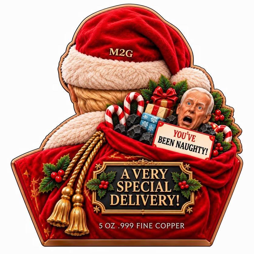Santa Trump - A Very Special Delivery 5 oz Copper Bust Medal in Capsule