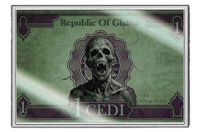 In Stock! 2026 Ghana Zombies 5g Silver Foil. In Silver We Trust!