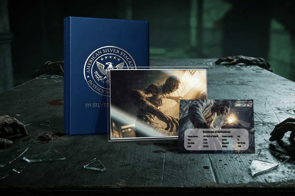 In Stock! 2026 Ghana Zombies 5g Silver Foil. In Silver We Trust!