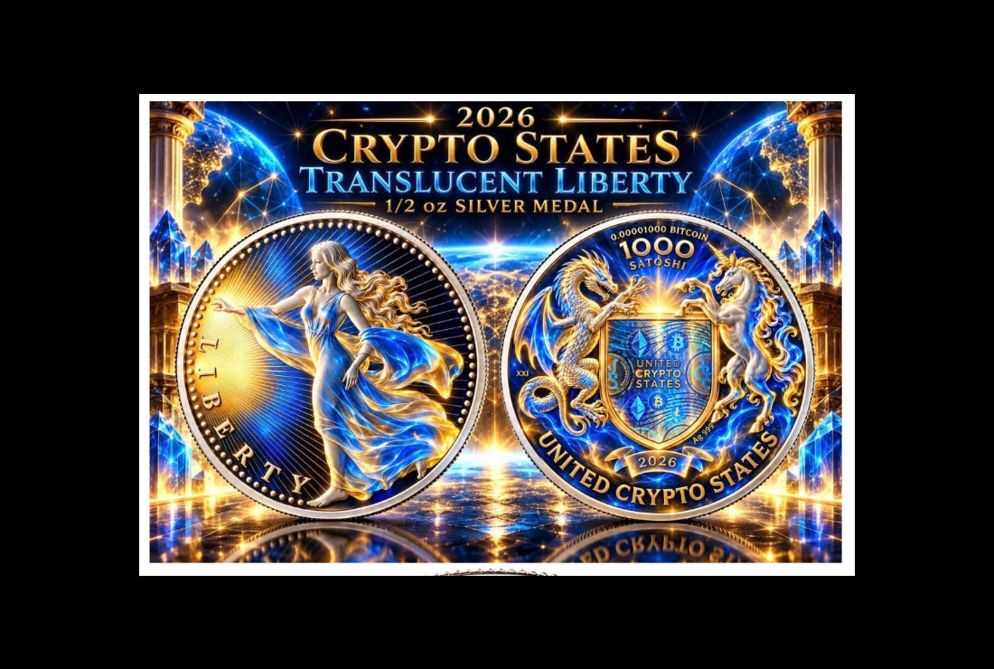 2026 United Crypto States Translucent Liberty 1/2 oz Silver Medal (99 Mintage)