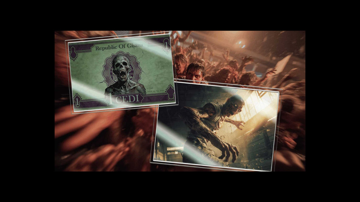In Stock! 2026 Ghana Zombies 5g Silver Foil. In Silver We Trust!