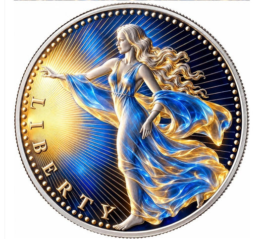 2026 United Crypto States Translucent Liberty 1/2 oz Silver Medal (99 Mintage)